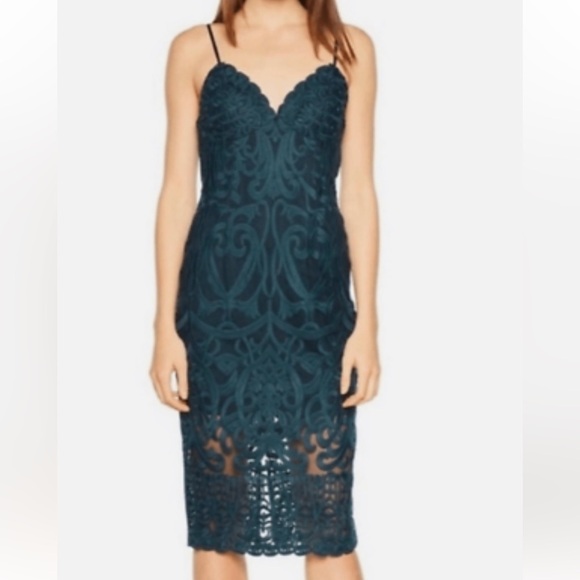 Bardot Gia Lace Midi Dress-NWT Size 4-Party/Holiday Dazzle - Picture 1 of 16